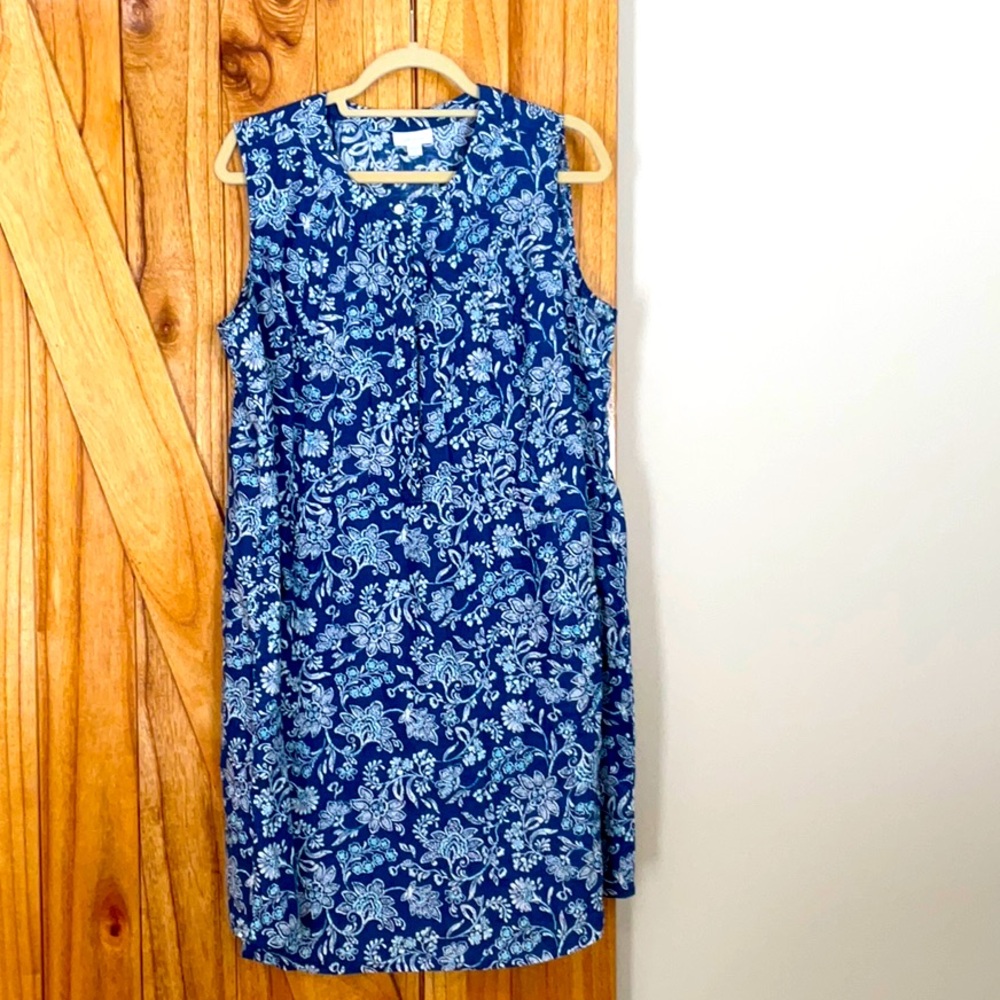 J. Jill summer linen sleeveless A line dress. NWOT, in exce new condition .